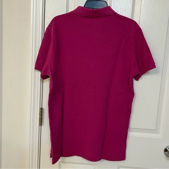 Polo Ralph Lauren Men’s Custom Slim Fit Mesh Polo Shirt in Pink Size M